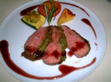 シェフHansiの得意とする肉(仔牛)料理。